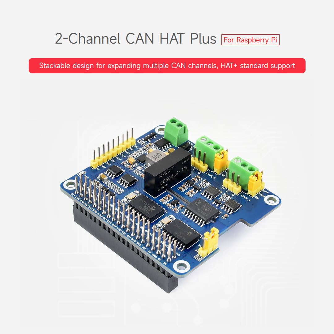 Foto 4 pulgar | Expansión De Bus Can Hat Waveshare De 2 Canales Para Raspberry Pi - Venta Internacional.