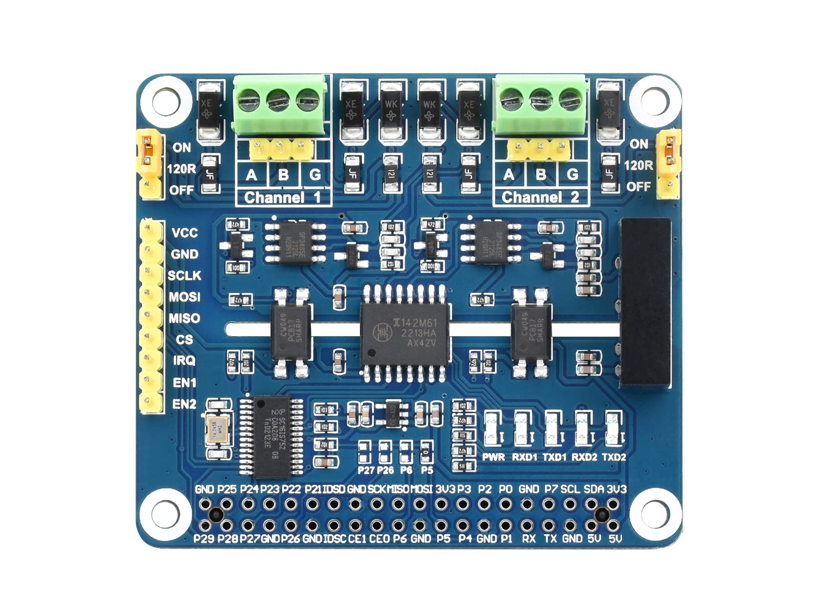 Foto 2 pulgar | Expansion Hat Waveshare Rs485 Aislado De 2 Canales Para Raspberry Pi - Venta Internacional.