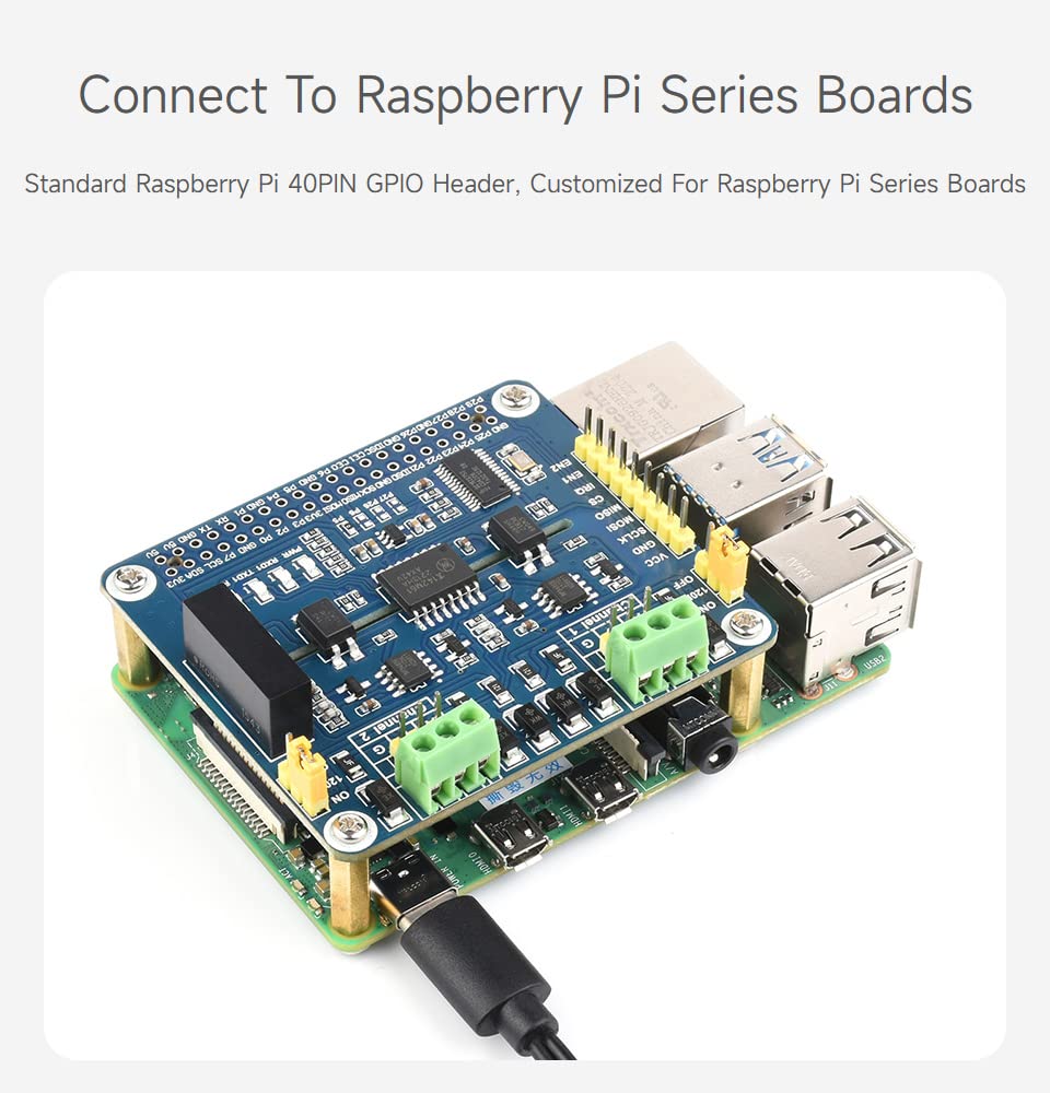 Foto 6 pulgar | Expansion Hat Waveshare Rs485 Aislado De 2 Canales Para Raspberry Pi - Venta Internacional.