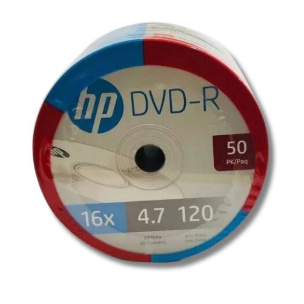Disco DVD-R HP Inkjet Printable con 50 Piezas