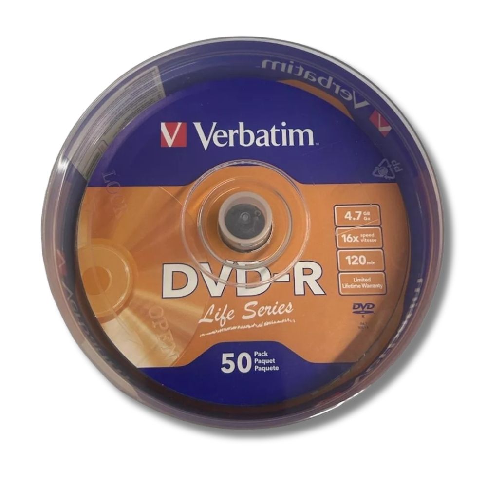 Foto 3 pulgar | Dvd-r Campana Rígida Verbatim 50 Discos