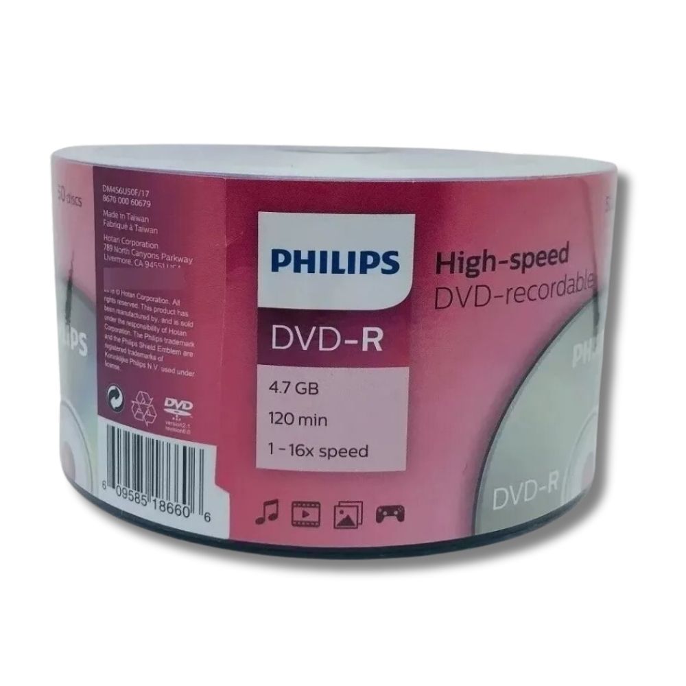 Foto 2 pulgar | Dvd-r Philips 50 Discos