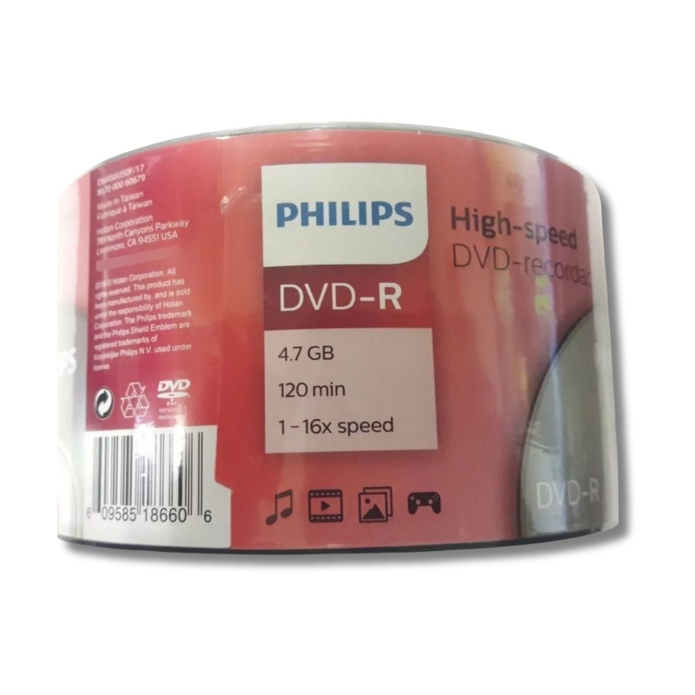 Foto 3 pulgar | Dvd-r Philips 50 Discos