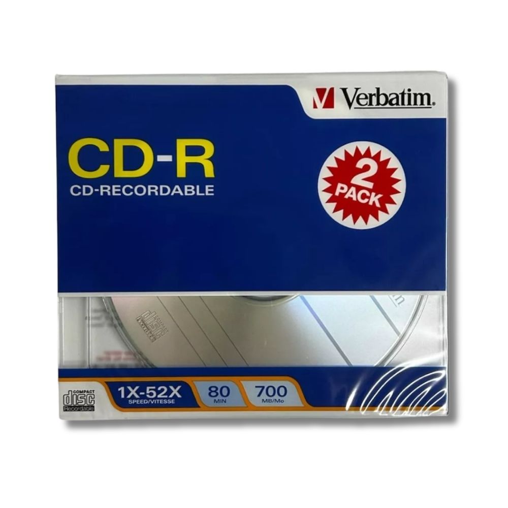 Foto 1 | Discos Vírgenes Verbatim CD-R 2 Discos y un Estuche Slim Doble