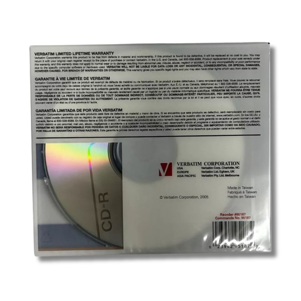 Foto 2 | Discos Vírgenes Verbatim CD-R 2 Discos y un Estuche Slim Doble