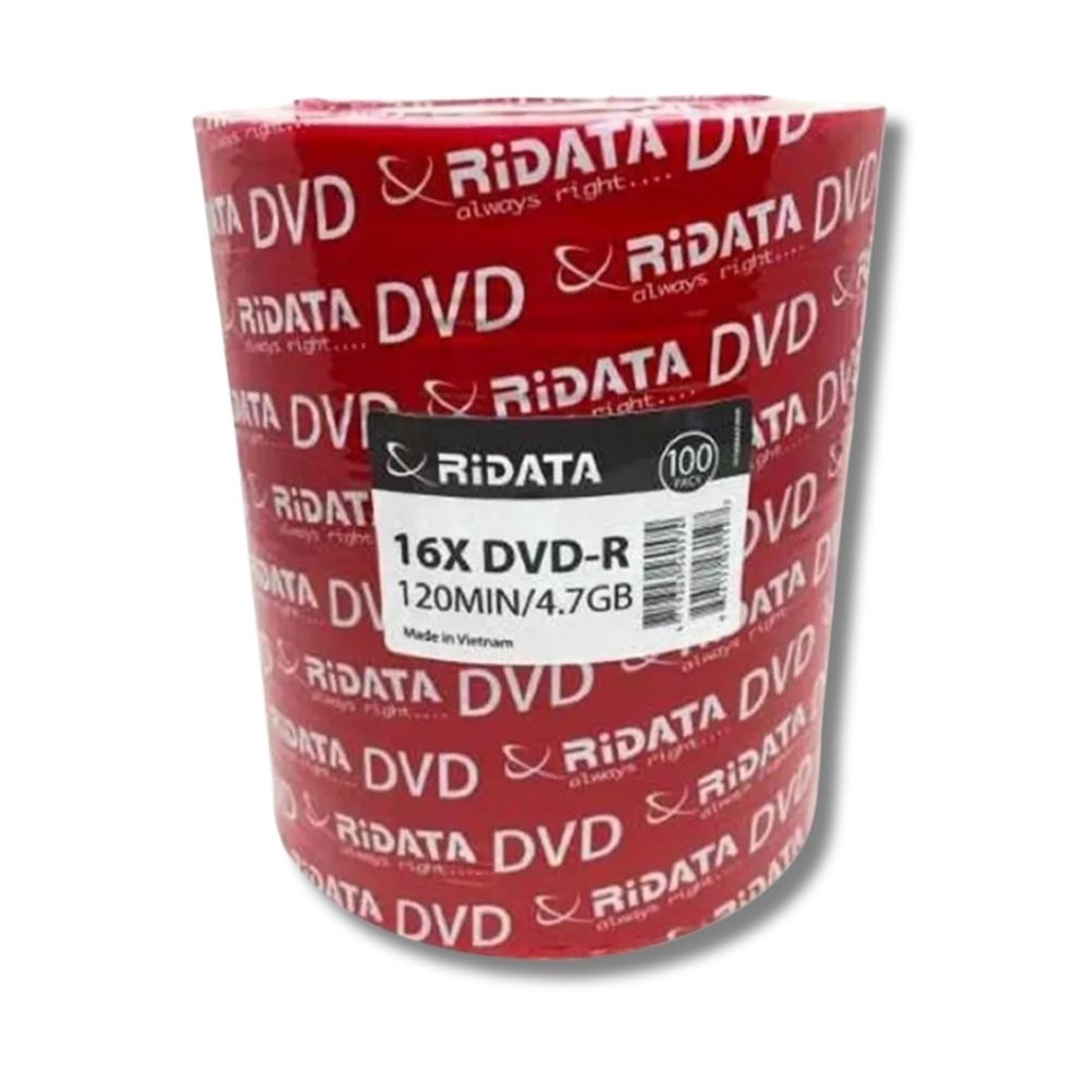 Foto 2 pulgar | Discos Vírgenes Ridata DVD-R 100 Piezas