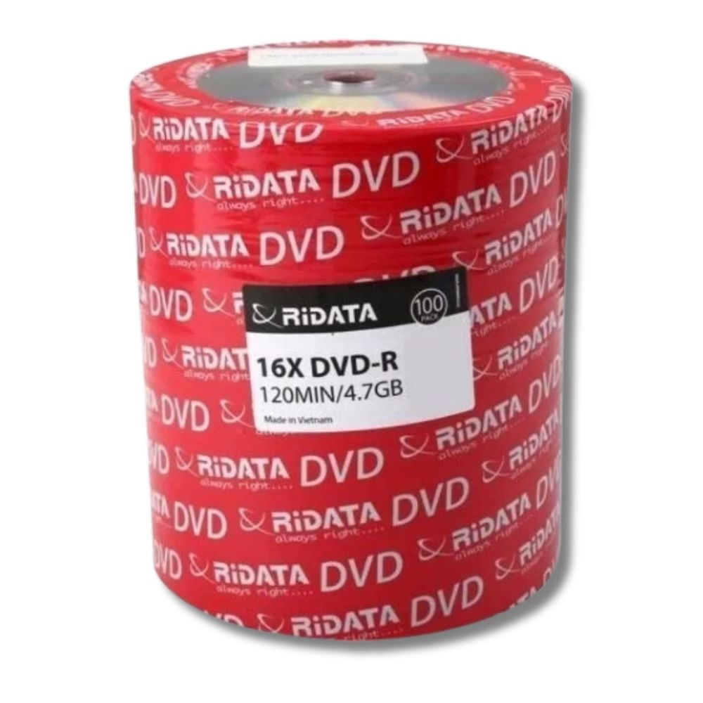 Foto 3 pulgar | Discos Vírgenes Ridata DVD-R 100 Piezas