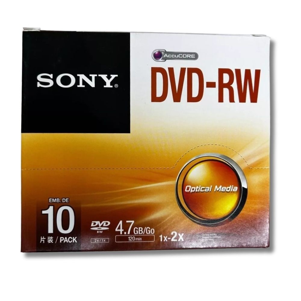 Discos Vírgenes Sony DVD-RW 10 Piezas $427