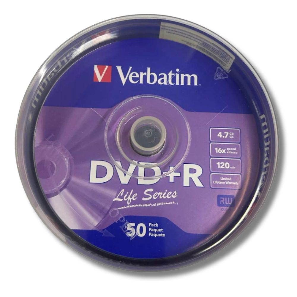 Foto 2 | Verbatim Dvd+r Campana Rigida Con 50 Discos Color Púrpura