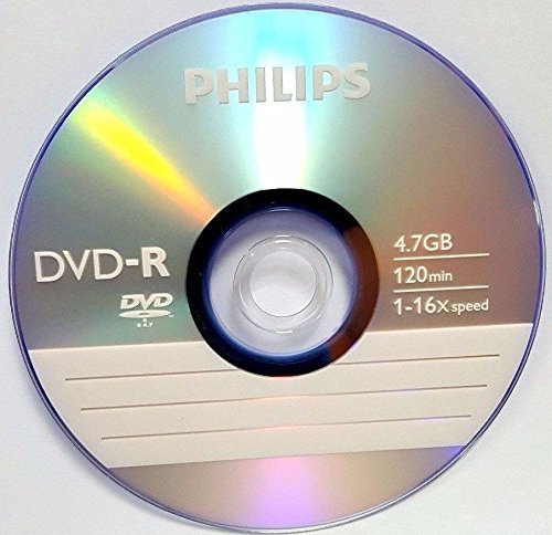 Foto 3 pulgar | Disco Dvd-r Philips 16x, 4,7 Gb, 120 Minutos, Grabable, 50 Unidades - Venta Internacional.