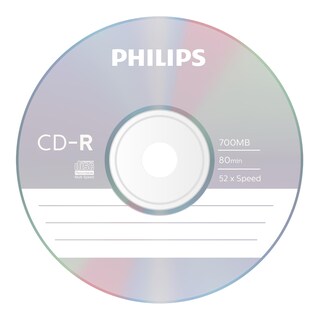 Foto 2 | Husillo Cd-r Philips De 80 Minutos Y 52 Aumentos, Paquete De 25 - Venta Internacional.
