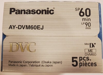 Foto 2 | Cintas Minidv Panasonic Ay-dvm60ej5p, 60 Minutos, Paquete De 5 - Venta Internacional.