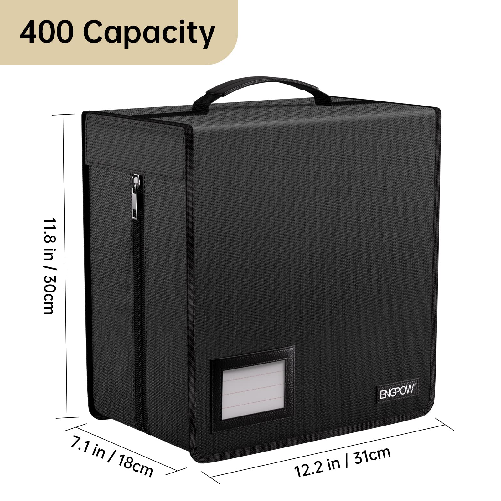 Foto 3 pulgar | Funda Para Cd Engpow Fireproof, Con Capacidad Para 400 Unidades, Negra - Venta Internacional.
