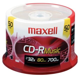 Foto 1 | Cd-r Maxell Media 32x Para Música, 700 Mb, Paquete De 50 - Venta Internacional.