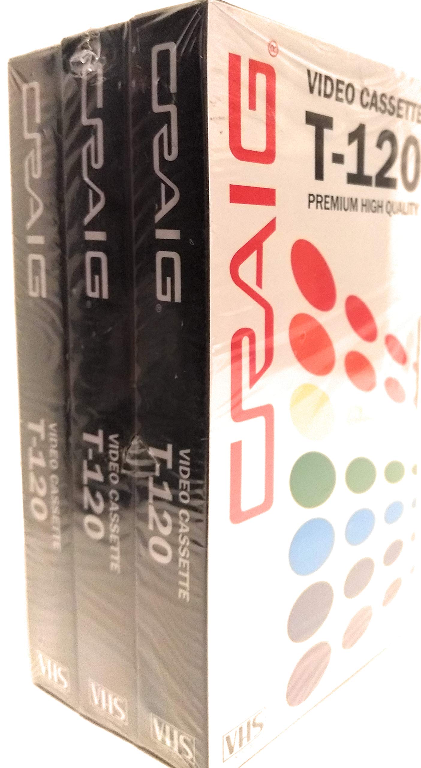 Cintas De Vídeo Vhs Craig Cc358 Premium Blank T-120 120 Min X3 - Venta Internacional.