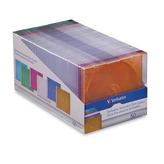Foto 1 | Estuches De Almacenamiento De Discos Verbatim Cd Dvd Blu-ray Slim, Paquete De 50 - Venta Internacional.