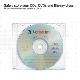 Foto 4 | Estuches De Almacenamiento De Discos Verbatim Cd Dvd Blu-ray Slim, Paquete De 50 - Venta Internacional.