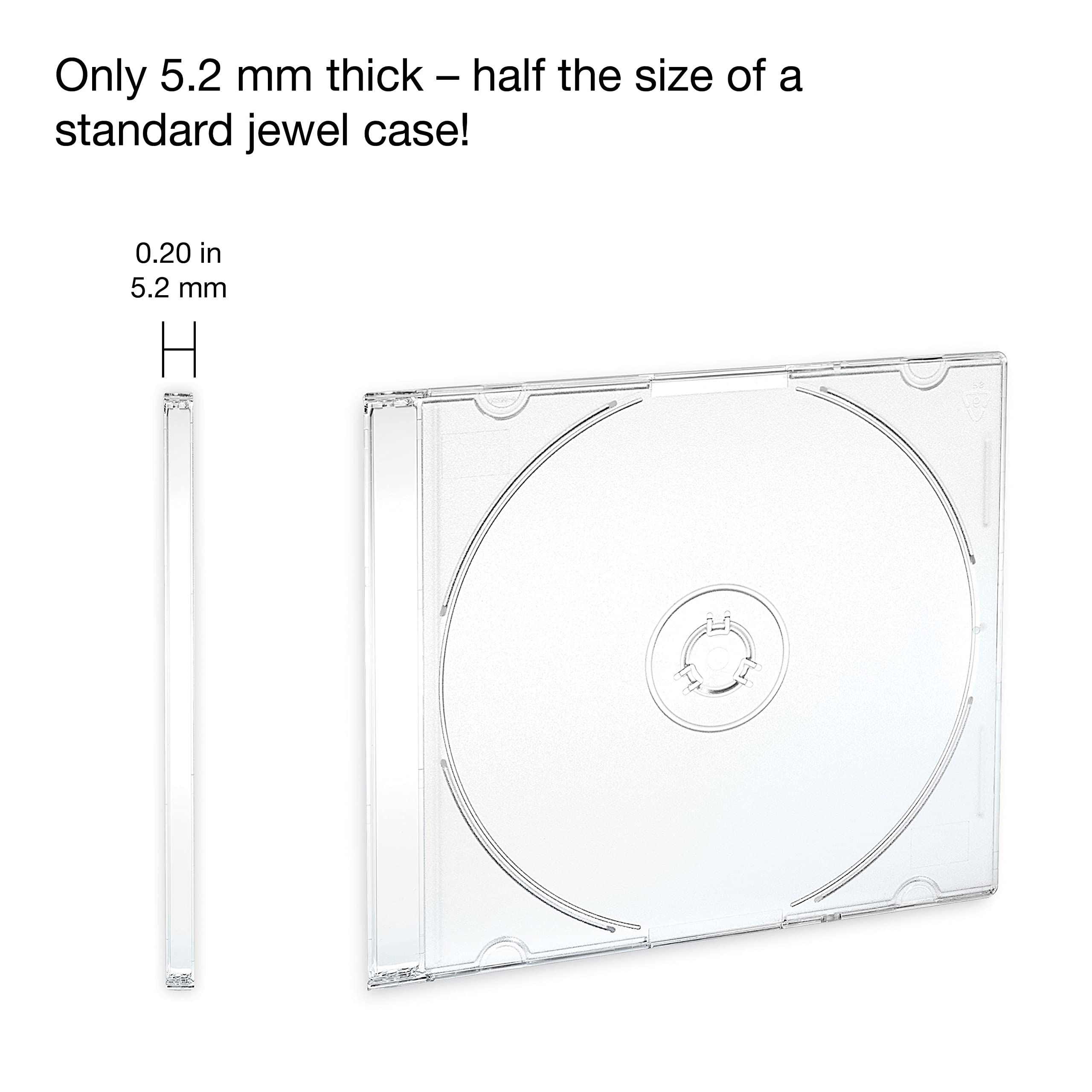 Foto 5 | Estuches De Almacenamiento De Discos Verbatim Cd Dvd Blu-ray Slim, Paquete De 50 - Venta Internacional.