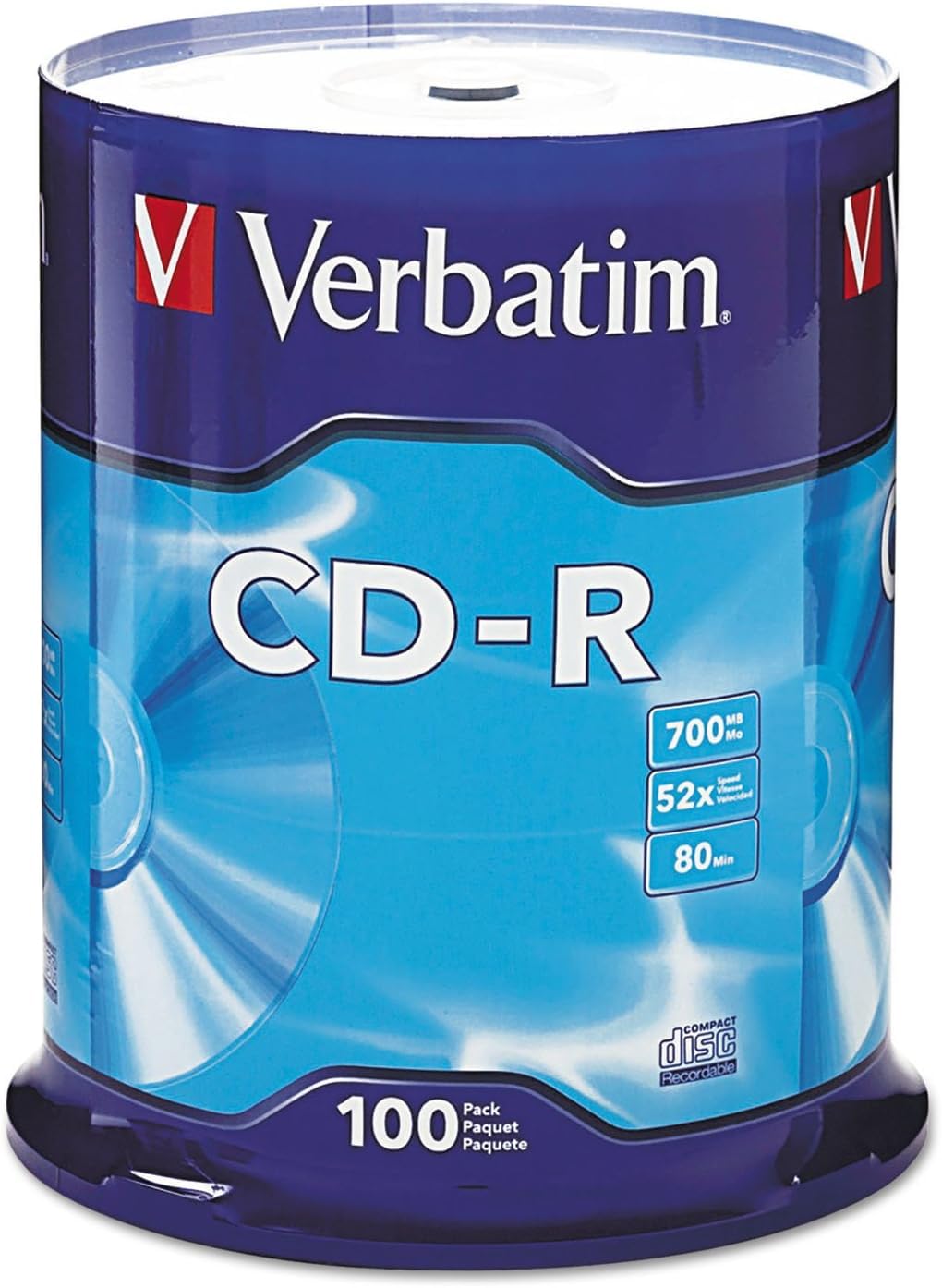Foto 2 pulgar | Discos Cd-r En Blanco, 700 Mb, 80 Minutos, 52 Veces, 100 Unidades - Venta Internacional.
