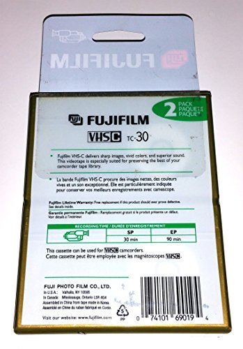 Foto 2 | Videocasete Fujifilm Vhs-c Tc-30 De Alta Calidad (paquete De 2) - Venta Internacional.