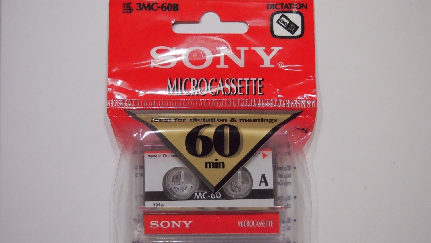 Foto 1 | Cintas De Microcasete En Blanco Sony Mc-60, 60 Minutos, Paquete De 3 - Venta Internacional.