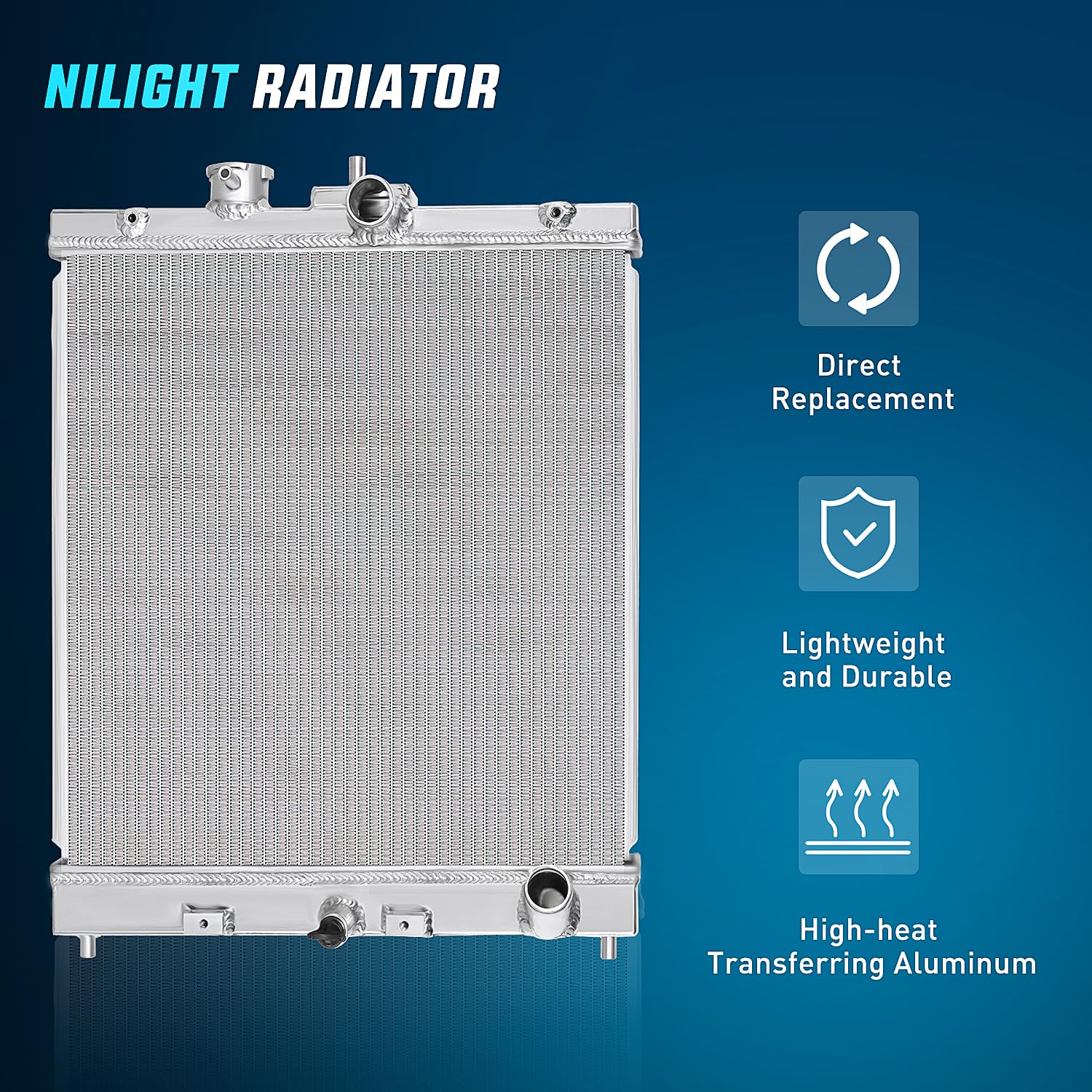 Foto 2 | Radiador Nilight Para Honda Civic 1992-2000 Que Reemplaza Al Cu1290 - Venta Internacional.