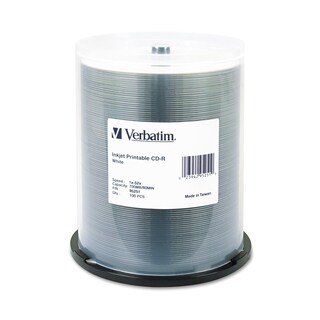 Foto 1 | Cd-r Verbatim 700 Mb 52x Blanco Imprimible Por Inyección De Tinta 100 Discos - Venta Internacional.