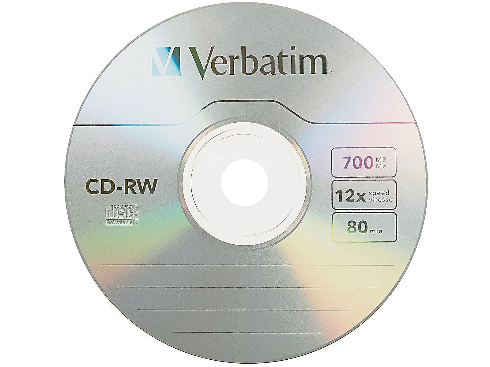 Foto 3 pulgar | Husillo Cd-rw Disc Verbatim  700 Mb  2 X 12 Unidades  Paquete De 25 - Venta Internacional.