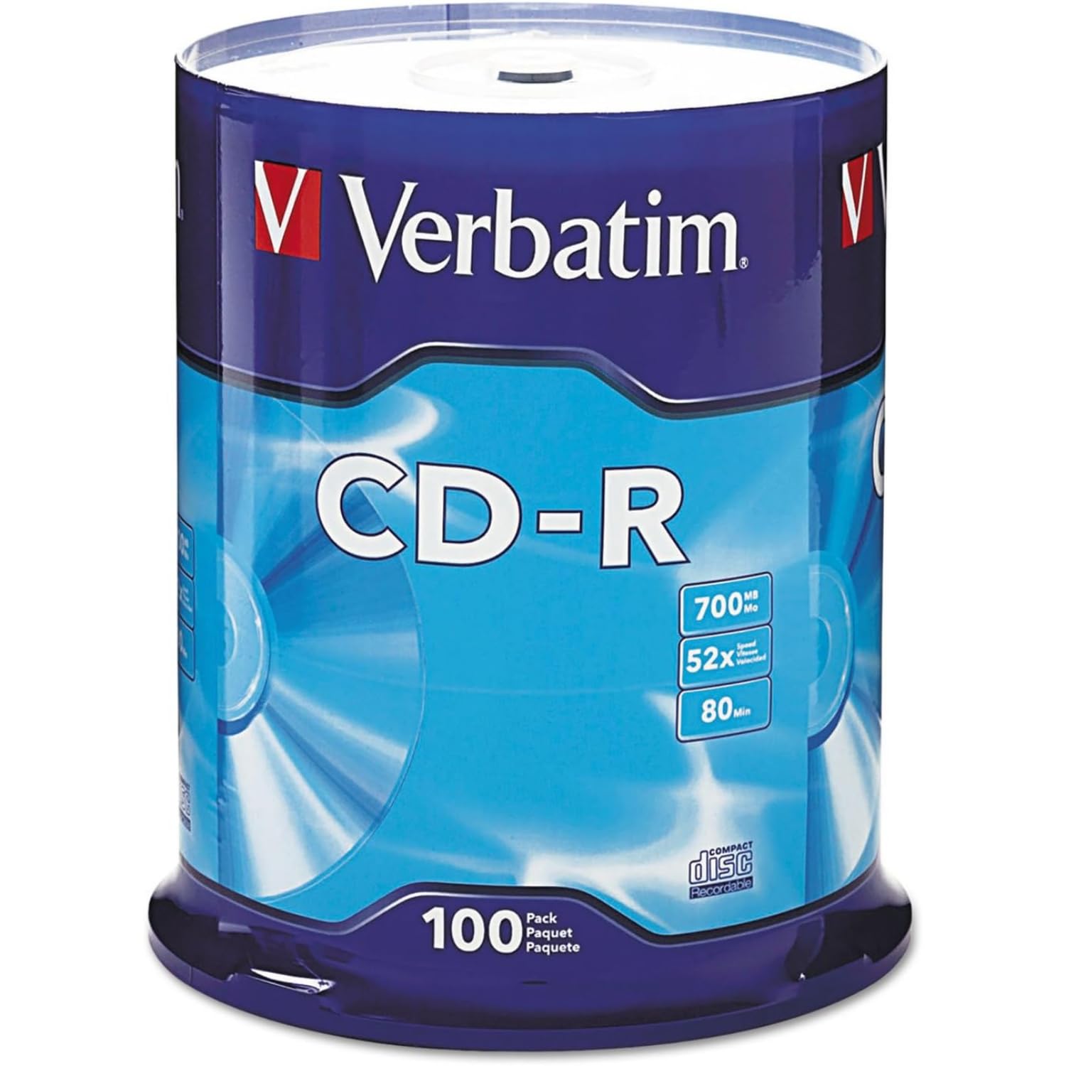 Foto 1 | Discos Cd-r En Blanco  700 Mb  80 Minutos  52 Veces  100 Unidades - Venta Internacional.