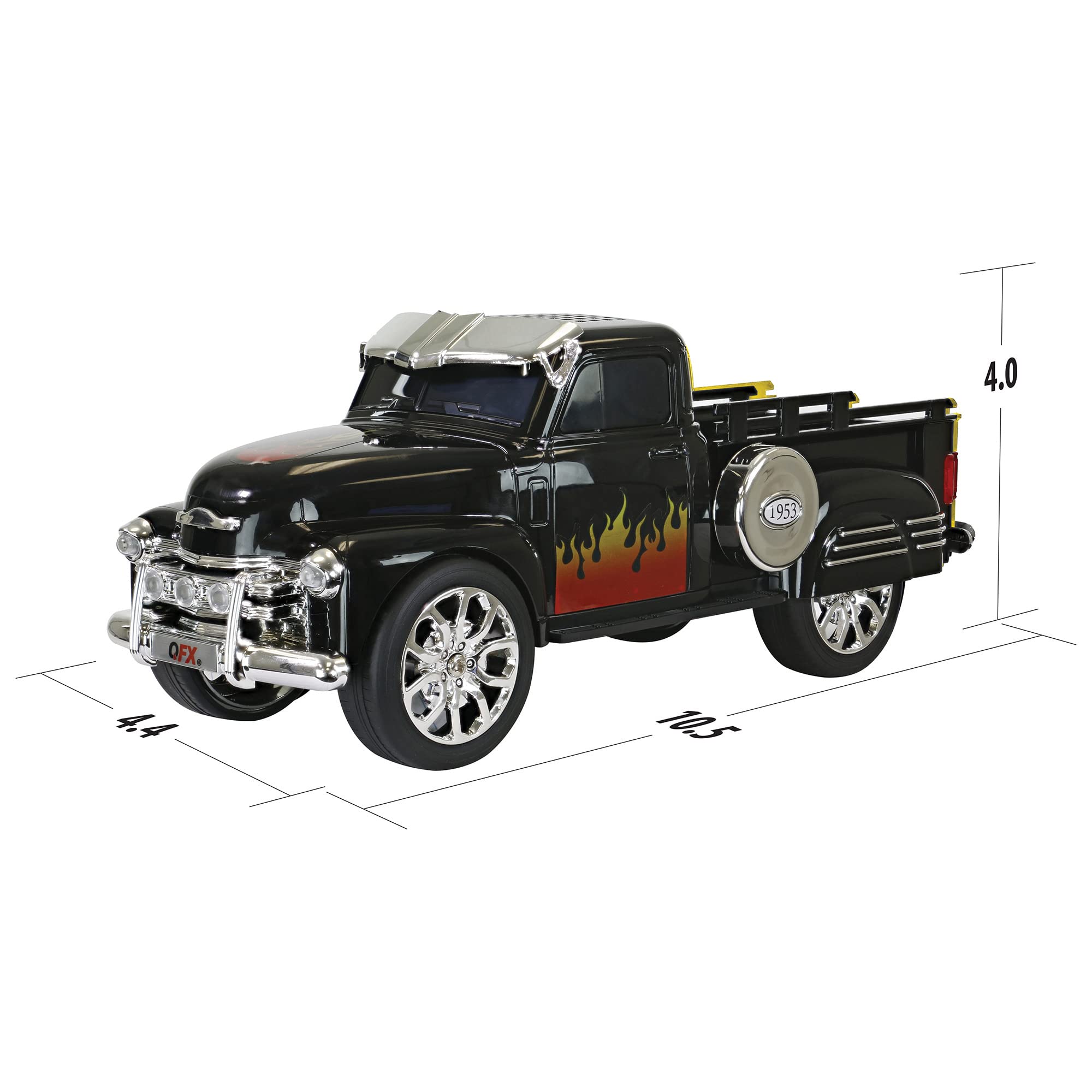 Foto 7 pulgar | Réplica De Camioneta Hot Rod Con Altavoz Qfx Bluetooth 1953 - Venta Internacional.