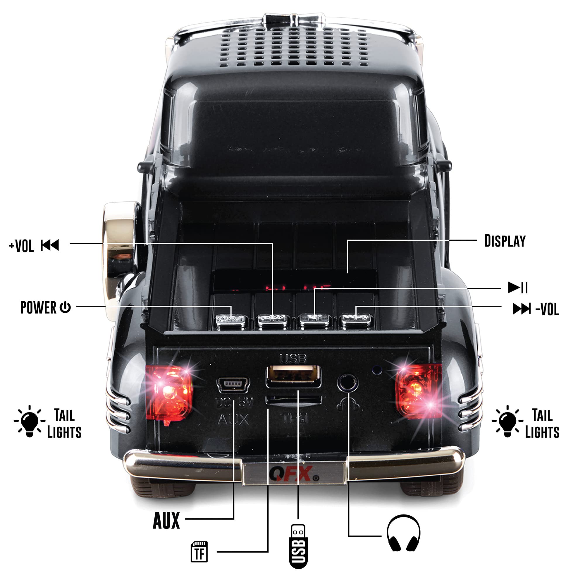 Foto 8 pulgar | Réplica De Camioneta Hot Rod Con Altavoz Qfx Bluetooth 1953 - Venta Internacional.