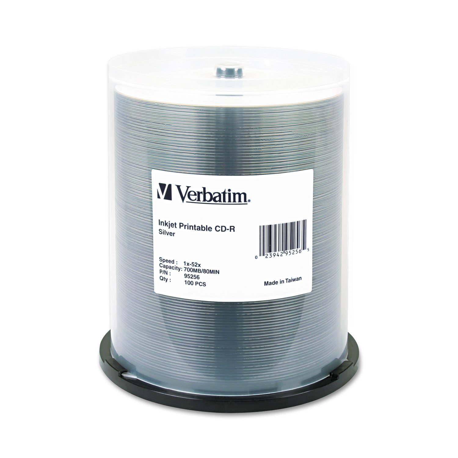 Foto 1 | Cd-r Verbatim 700 Mb 52x Plateado Imprimible Con Inyección De Tinta X100 - Venta Internacional.