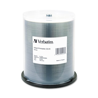 Foto 1 | Cd-r Verbatim 700 Mb 52x Plateado Imprimible Con Inyección De Tinta X100 - Venta Internacional.