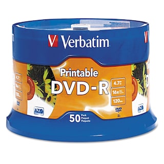 Foto 1 | Dvd-r Verbatim 4 7 Gb 16 Aumentos Impresión Por Inyección De Tinta Blanca 50 Discos - Venta Internacional.