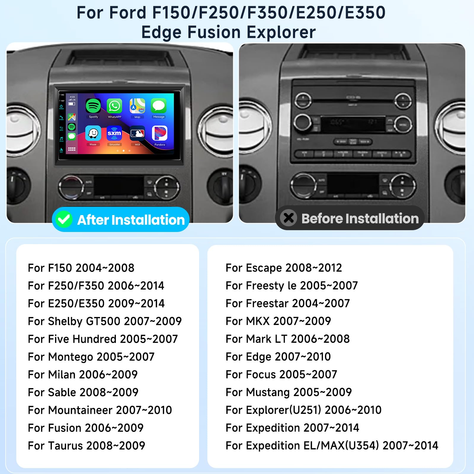 Foto 3 pulgar | Radio De Coche Podofo De 2 Gb+64 Gb Con Carplay Inalámbrico Android Auto - Venta Internacional.