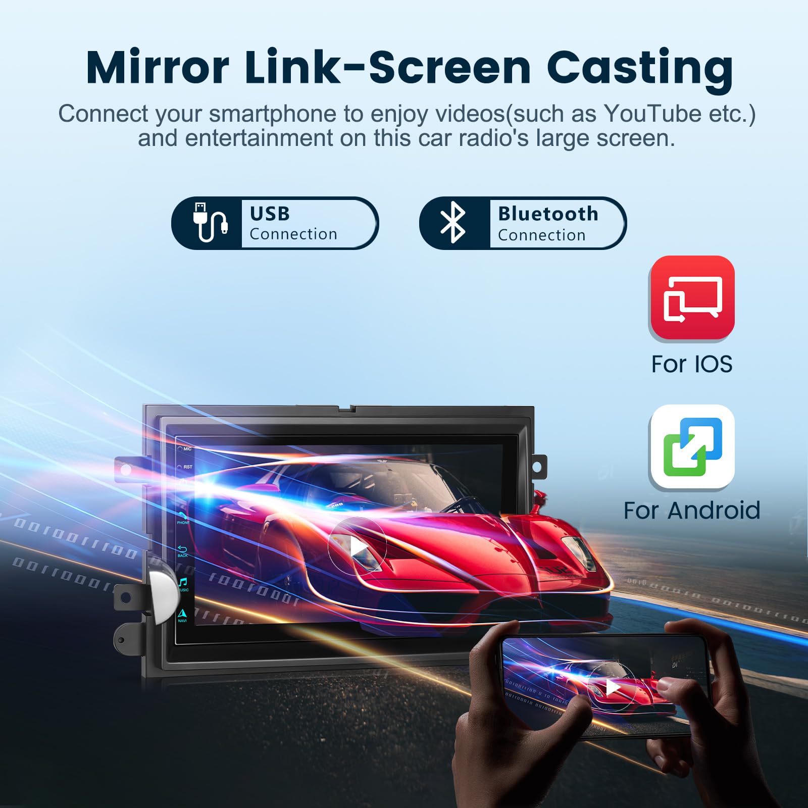 Foto 7 | Radio De Coche Podofo De 2 Gb+64 Gb Con Carplay Inalámbrico Android Auto - Venta Internacional.