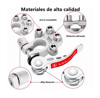 Foto 2 | Batería Porosa BELUG de Cabeza Pila para Coche Terminales Plata 2 Piezas