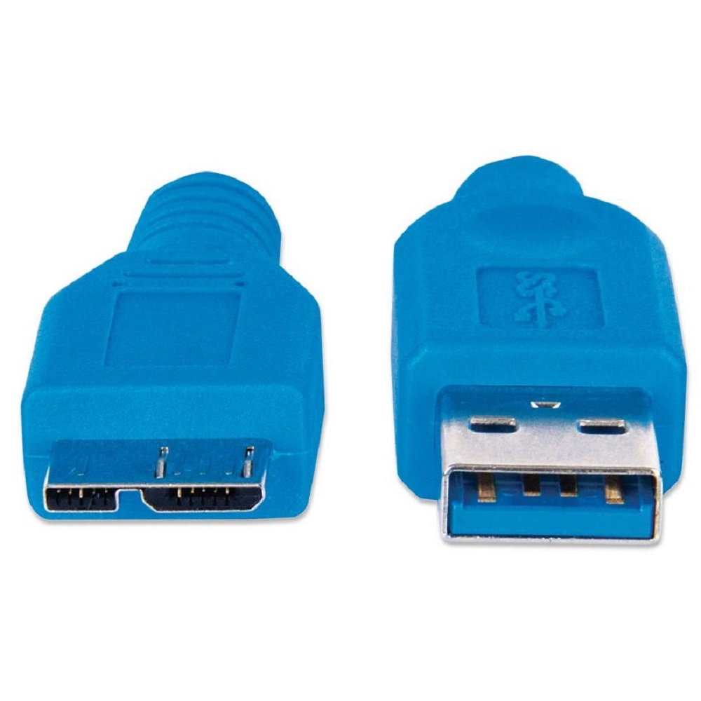 Foto 4 pulgar | Cable Usb A Micro Usb 3.0 Manhattan 2 M Azul 325424