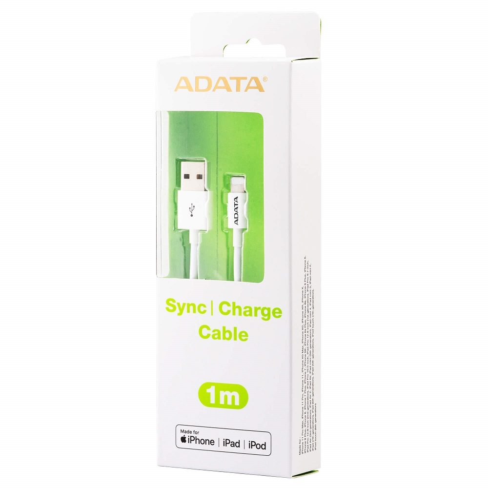 Foto 2 | Cable Conector Adata Usb To Lightning Blanco Amfipl-1m-cwh
