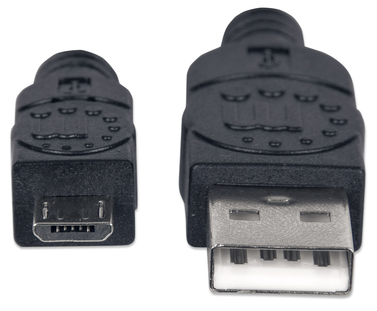 Foto 4 pulgar | Cable USB Micro B a USB Manhattan 307178 Negro