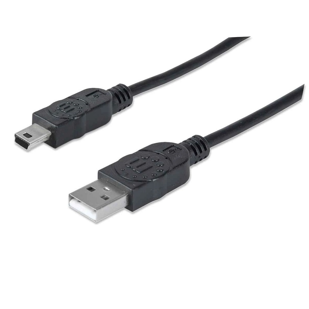 Foto 2 pulgar | Cable USB A to Mini-USB B Macho Manhattan 333375 Negro