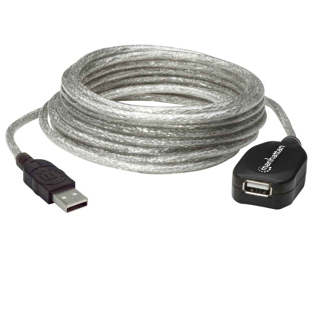 Extensor de Cable Usb Manhattan 519779 color Negro Usb Hembra y Macho