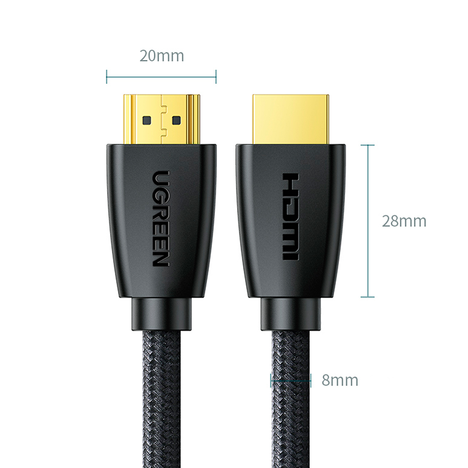 Foto 3 pulgar | Cable Hdmi Ugreen 40410 Trenzado con Alta Velocidad de 2 mts color Negro