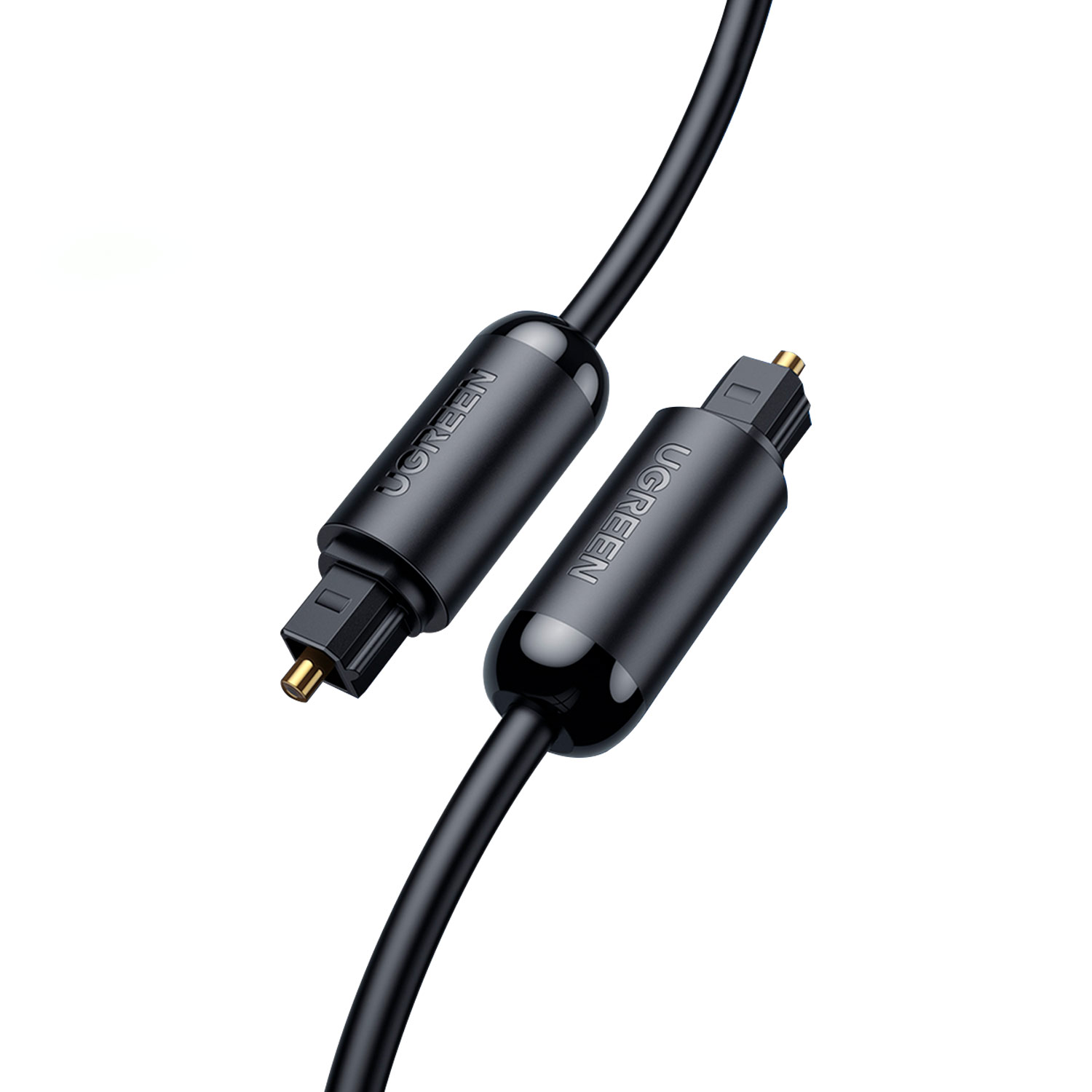 Cable de Audio Fibra Óptica Toslink Ugreen 70893 de 3 mts color Negro