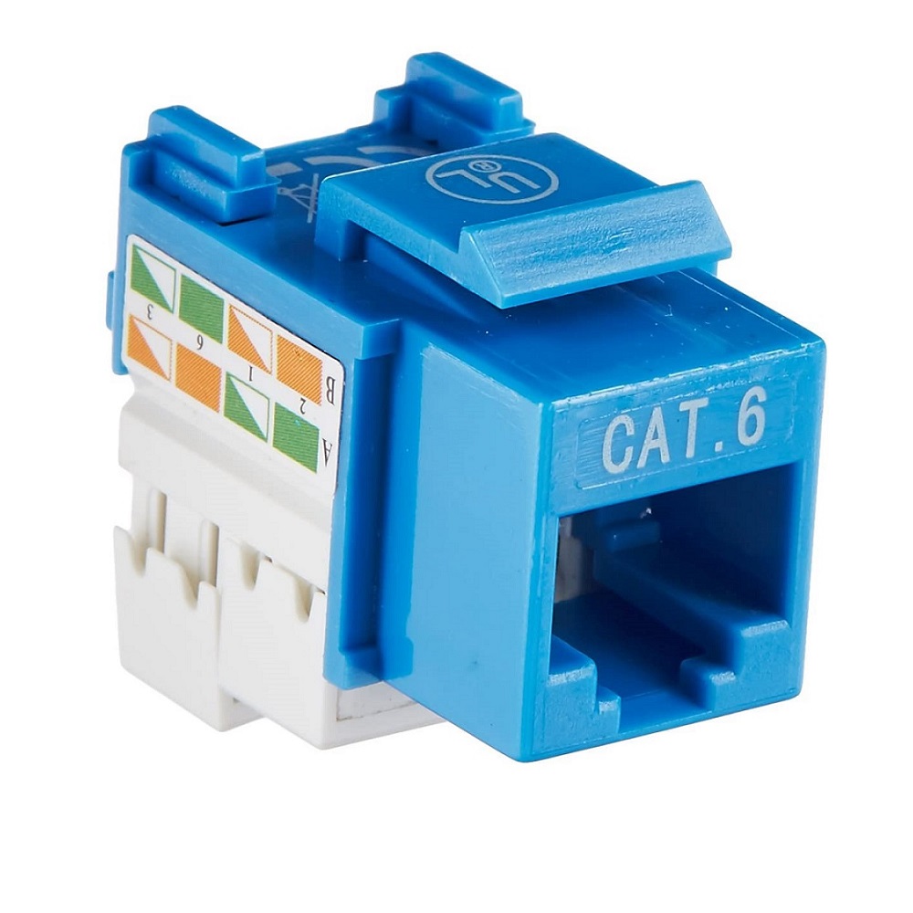 Foto 2 pulgar | Keystone Jack Intellinet 210737 color Azul Utp Cat6 Rj45 Hembra