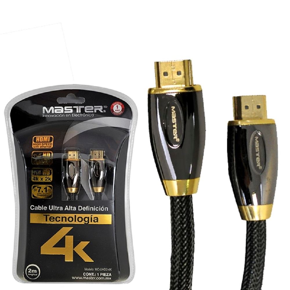 Foto 2 | Cable HDMI Master Ultra-HD Conectores Chapados en Oro