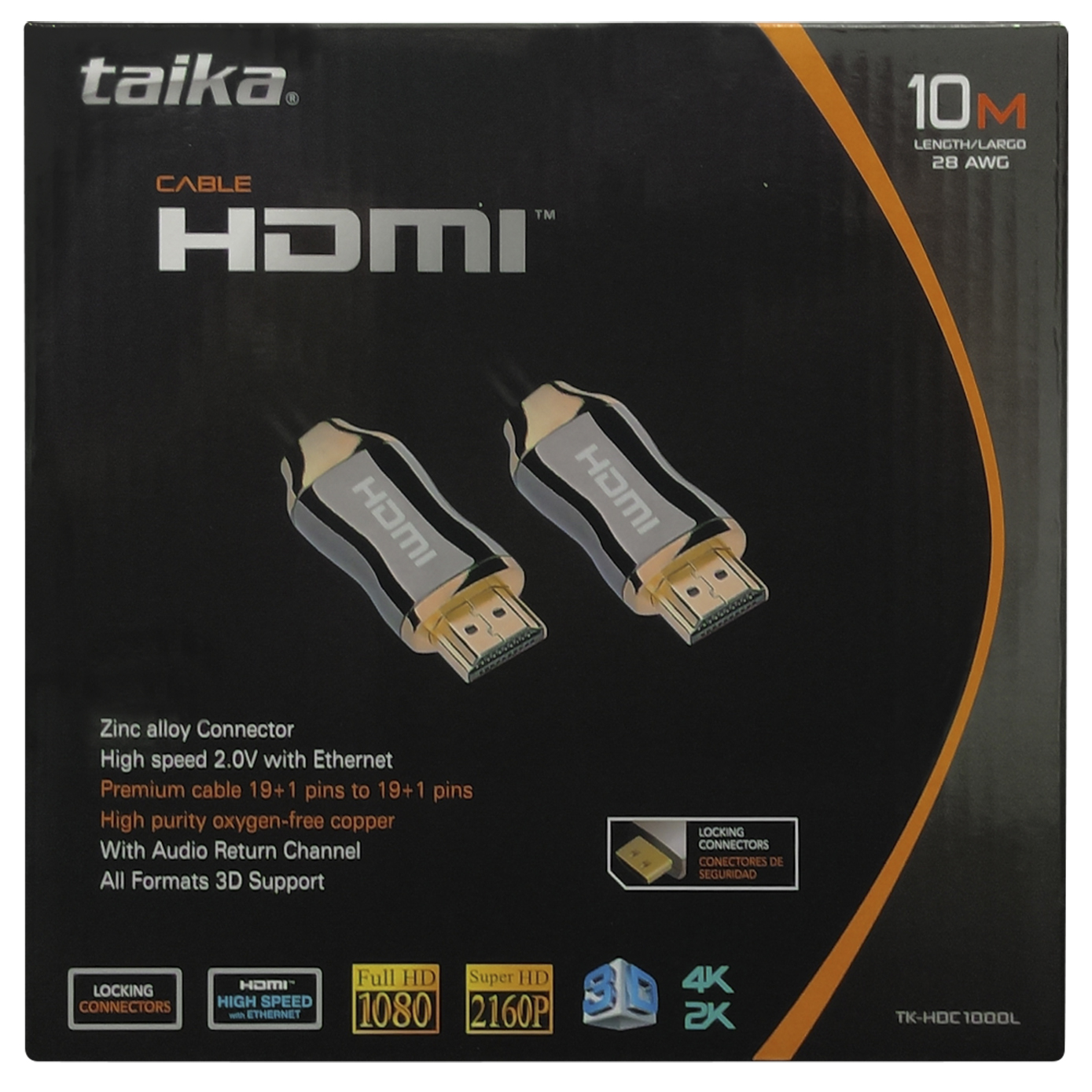 Foto 3 pulgar | Cable Hdmi Taika 10 m 2k/4k/3d/full Hd/super Hd 60hz
