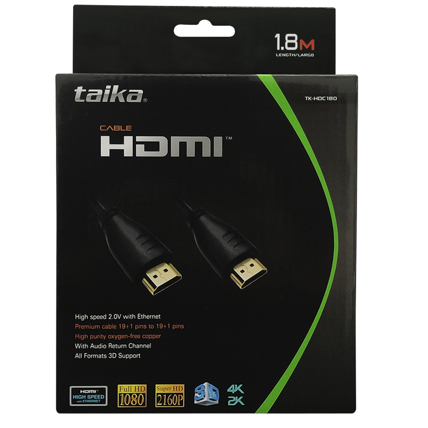 Foto 3 pulgar | Cable Taika Hdmi 1.8 m  2k 4k 3d full Hd super Hd 60hz