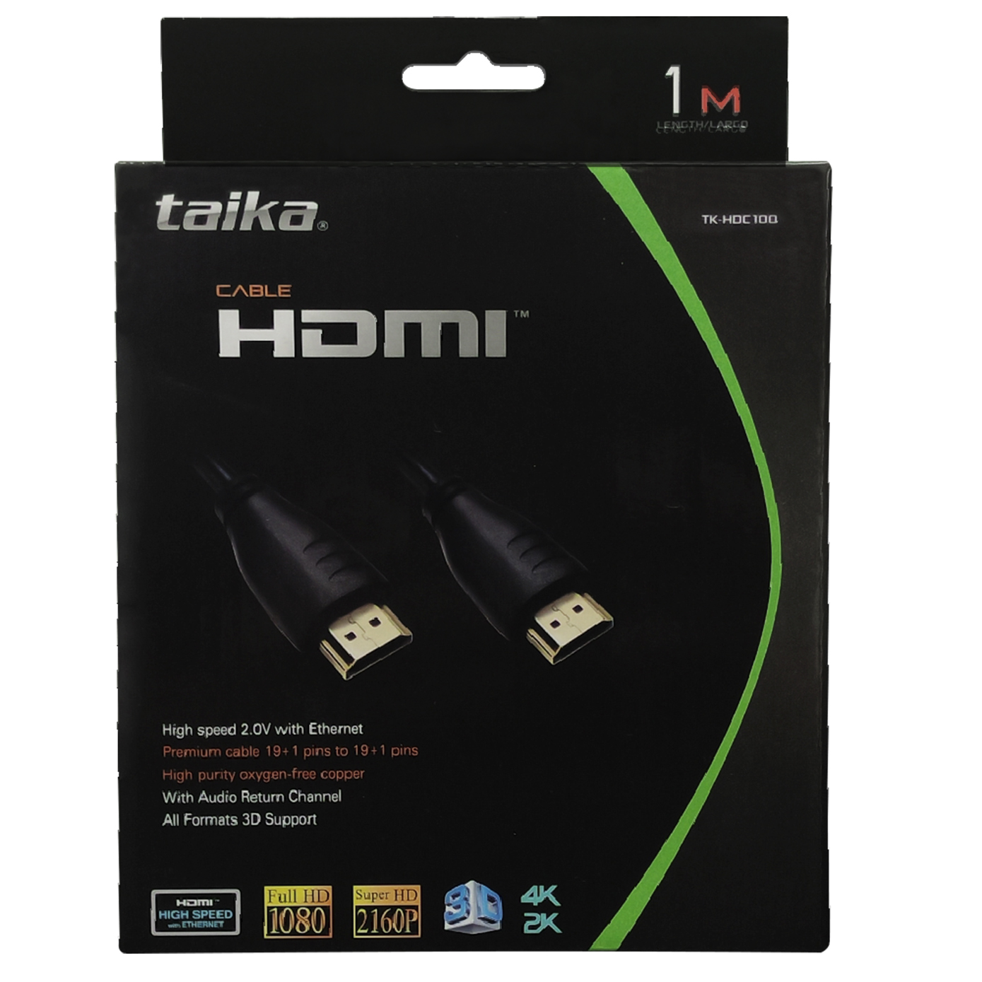 Foto 3 pulgar | Cable Hdmi Taika 1 m 2k/4k/3d/full Hd/super Hd 60hz