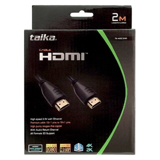 Foto 2 | Cable Hdmi Taika 2 m 2k/4k/3d/full Hd/super Hd 60hz